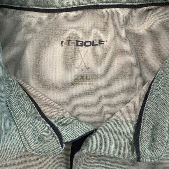 Skechers Go Short Sleeve Golf Polo Shirt Men’s Size XXL Blue/Striped Performance - Picture 3 of 6